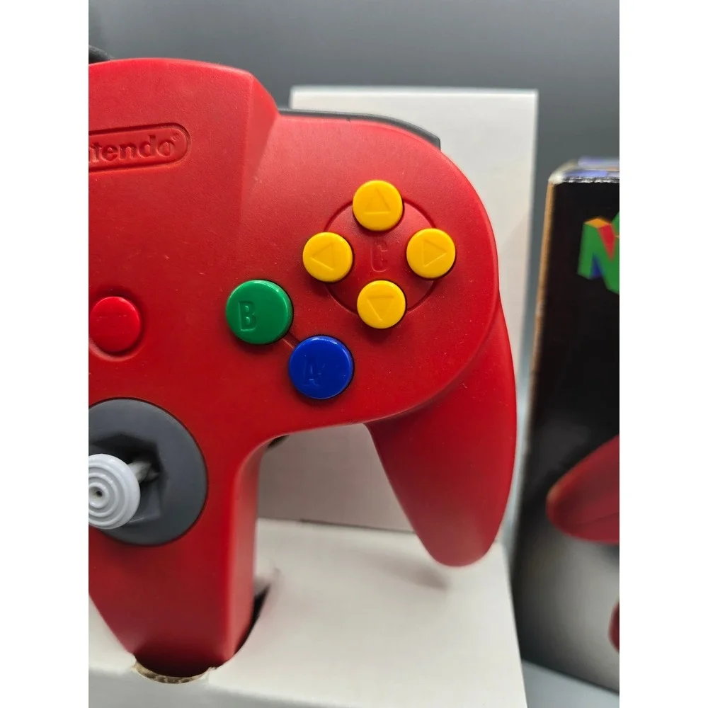 Nintendo 64 N64 Controller Red Original‎ OEM Wired Gamepad with Box NUS-005